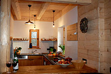 Küche im Ferienhaus im Bayerischen Wald